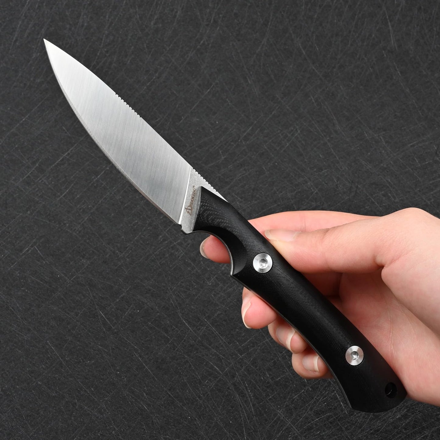 SDOKEDC Knives DC53 Steel Tactical Fixed Blade Knife with kydex sheath for Men EDC Outdoor Camping Survival Hunting (White+G10 Black)