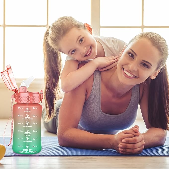 OLDLEY Kids Water Bottle for School, 12 oz, BPA-Free, Reusable, Leak-proof, Durable Tritan Plastic, One-handed Opening, Anti-dust Spout Cover, Sunflower