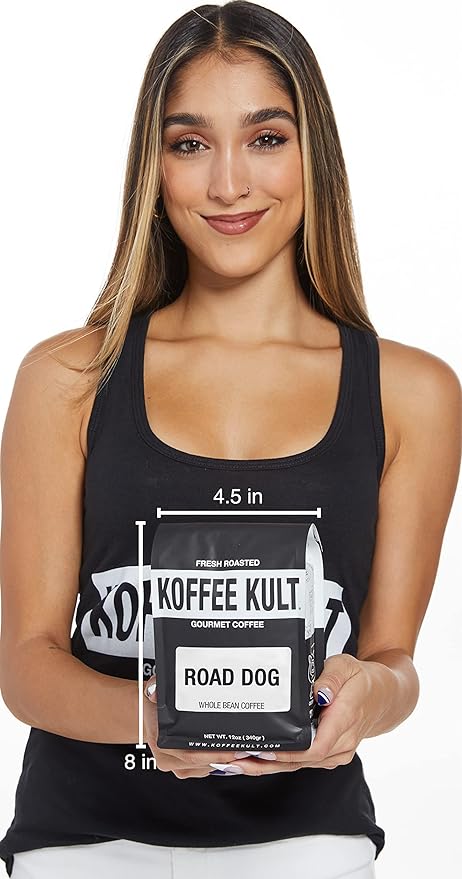 Koffee Kult Road Dog Dark Roast Coffee Beans (whole bean, 12oz)