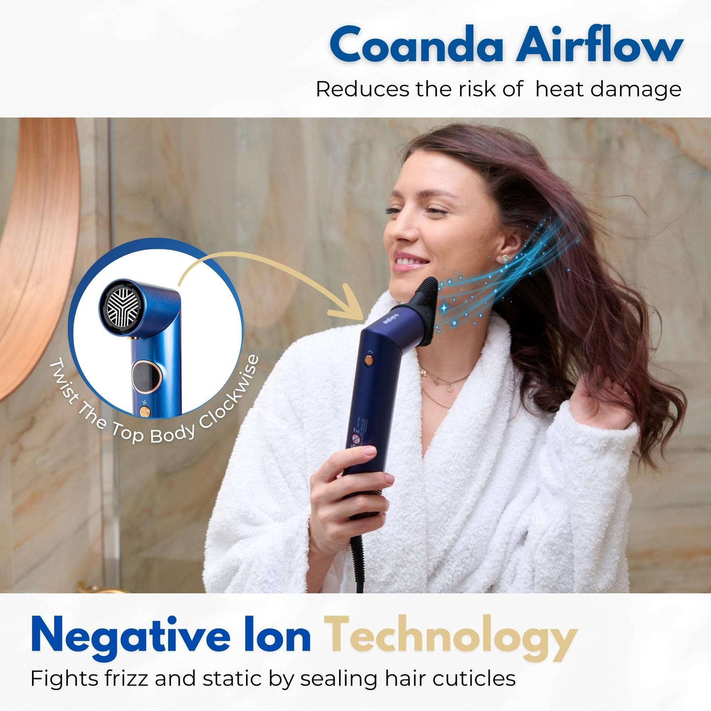 Airglop Air Styling & Drying System, Powerful Hair Dryer Brush & Multi-Styler with Auto-Wrap Curlers, Paddle Brush, Oval Brush