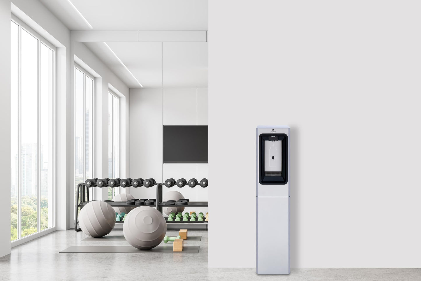 Avalon Freestanding Bottle Filler, Sensor Dispensing, UV Cleaning, Digital Bottle Counter Display, Dual Filtration, WiFi Enabled