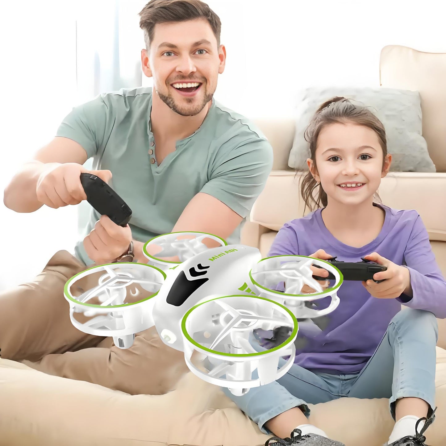 AOKZXC Drones for Kids, Mini Beginner RC Drone Kid with One Key Take Off-Landing, Altitude Hold, Headless Mode, 360° Flip, Child Drone with Blue Green Light, for Kids, Toys for Boys