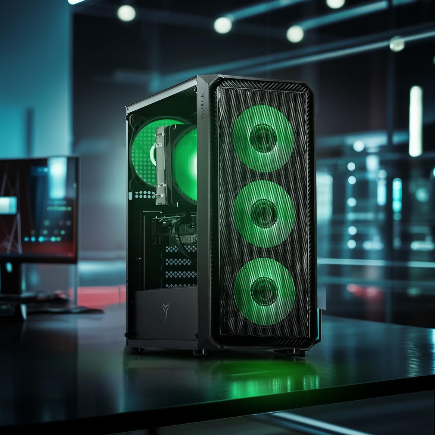 YEYIAN Tanto AI Gaming Desktop - AMD Ryzen 7 9700X 5.5 GHz | RTX 5070 12GB GDDR7 | 32GB DDR5 RGB 6000MHz | 2TB Gen4 NVMe SSD | B650 Wi-Fi | 750W 80+ Gold | Win 11 Home Pre Built Tower PC