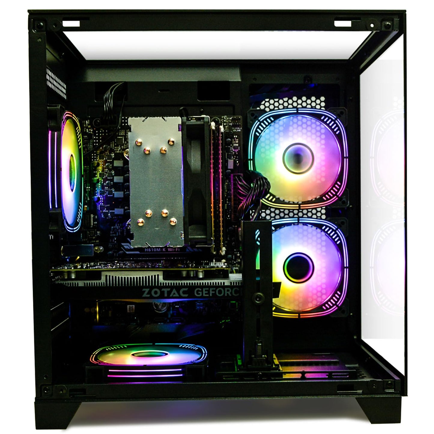 LXZ Gaming PC Desktop, I5-12400F, 2.5GHz, GeForce RTX 3050 6GB, 16GB DDR4 RAM, 1TB NVME SSD, for Gaming and Work, Black