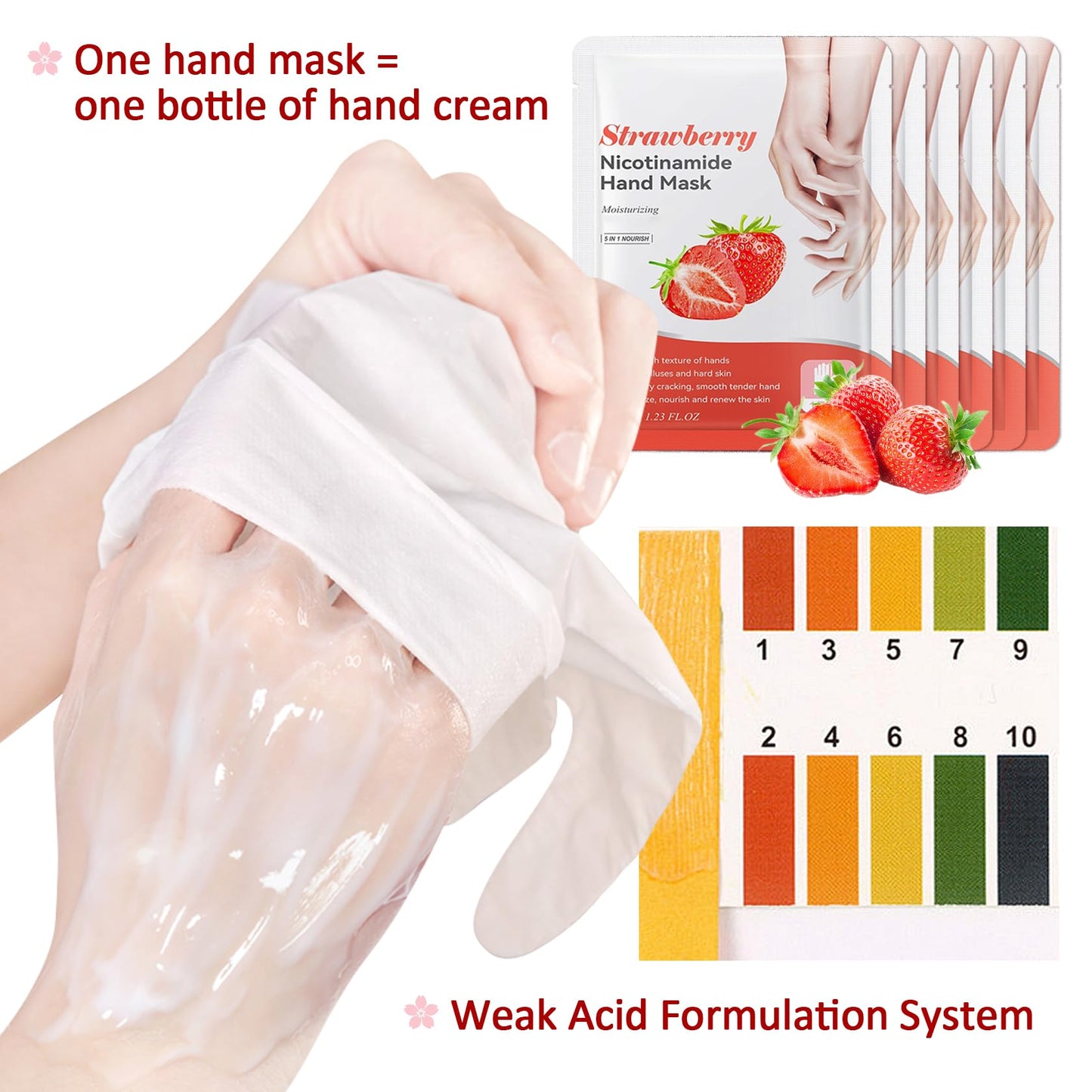 PPPanYiDi Hand Masks Moisturizing Gloves,6 Pairs Hydrating Hand Peel Masks Gift Set for Dry Cracked Hands Care,Long-lasting and Non-greasy Hand Moisturizer Gloves for Women F