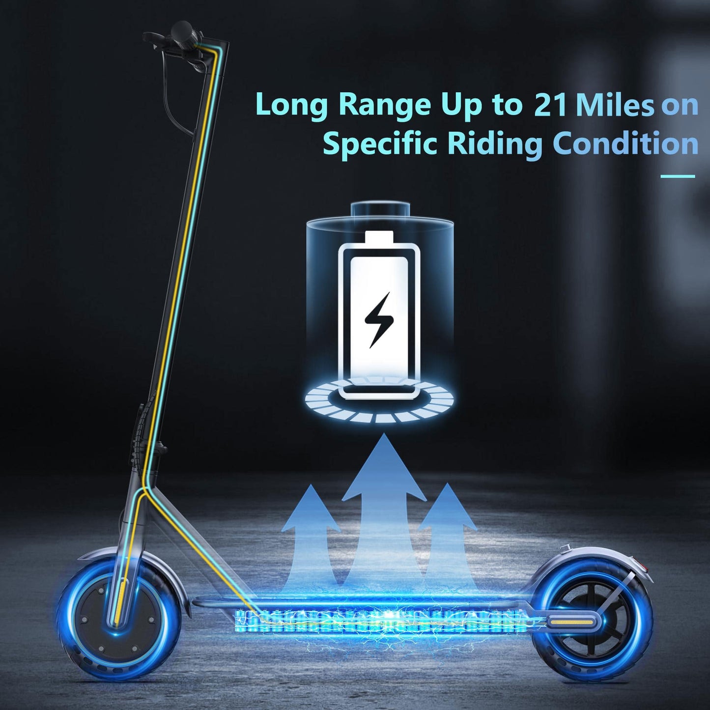 VOLPAM Electric Scooter, 350W/500W, 8.5"/10" Tires, 12/21/28 Miles Range, 16/19/22Mph, Folding E-Scooter with Dual Braking (8.5''-21Miles-350W-Orange)