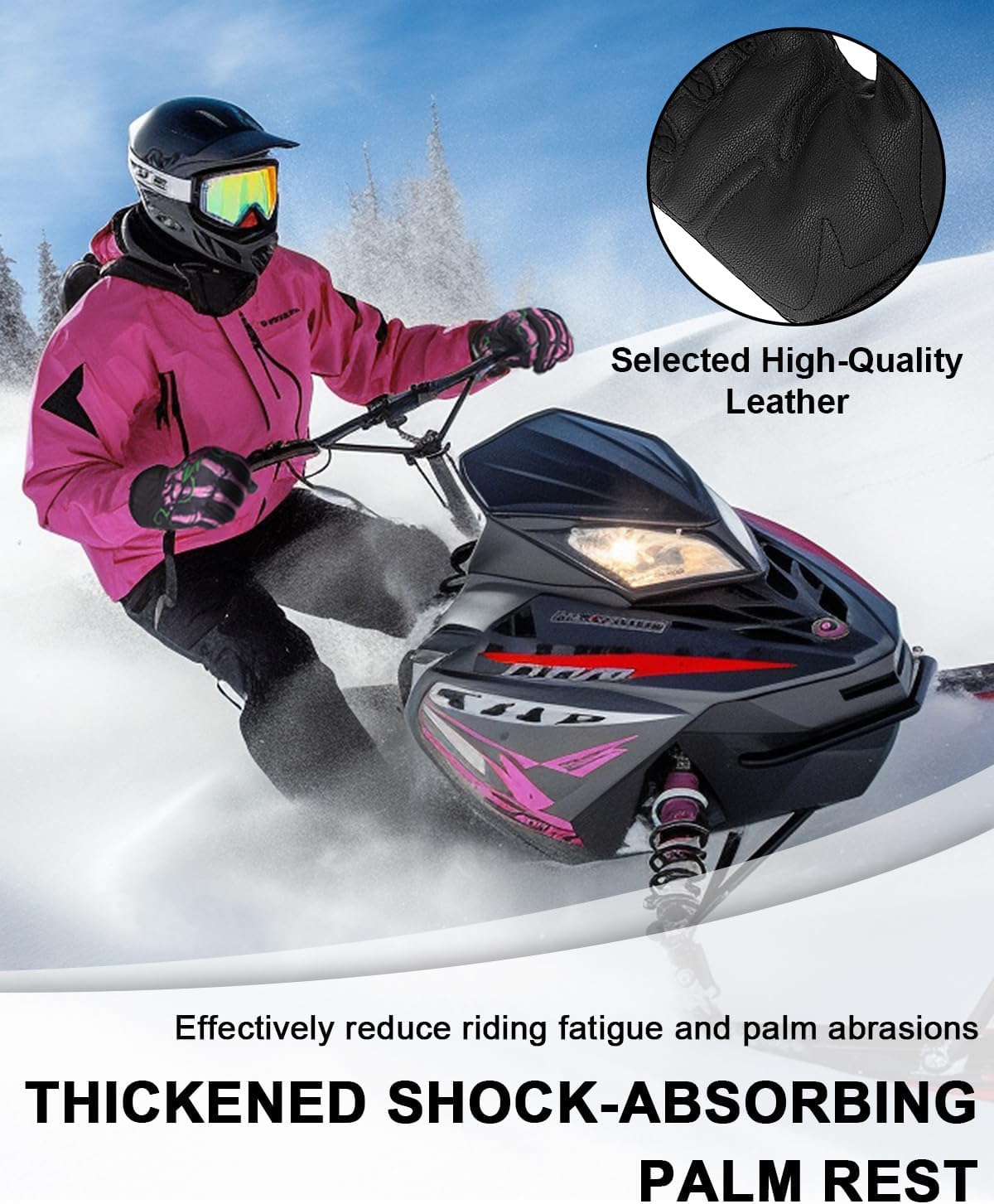 RIGWARL 10F°- 50F°Upgraded Winter Gloves Warm Waterproof, Thermal Cotton Cycling Gloves for Men Women with Touch Screen, Cold Weather Drving Gloves for Runing Camping Hiking Bike Walking Skiing Snow