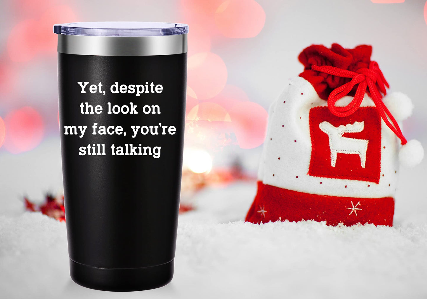 AMZUShome Yet Despite the Look on My Face Travel Mug Tumbler.Work Gifts.Office Gifts for Boss,Coworker,Colleague,Manger. Birthday Christmas Gift for Men Women Office Friend(20oz Black)