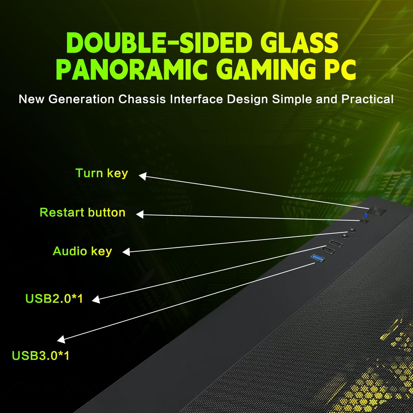 AEXPXO Gaming PC Desktop,Prebuilt Gaming Computer with,AMD Ryzen 7 5700X 3.4GHz,RTX5060 8GB GDDR7 DLSS4,32GB DDR4 RAM 3200MHz,1TB NVME SSD,ARGB Cooling Fan,Supply WiFi Support