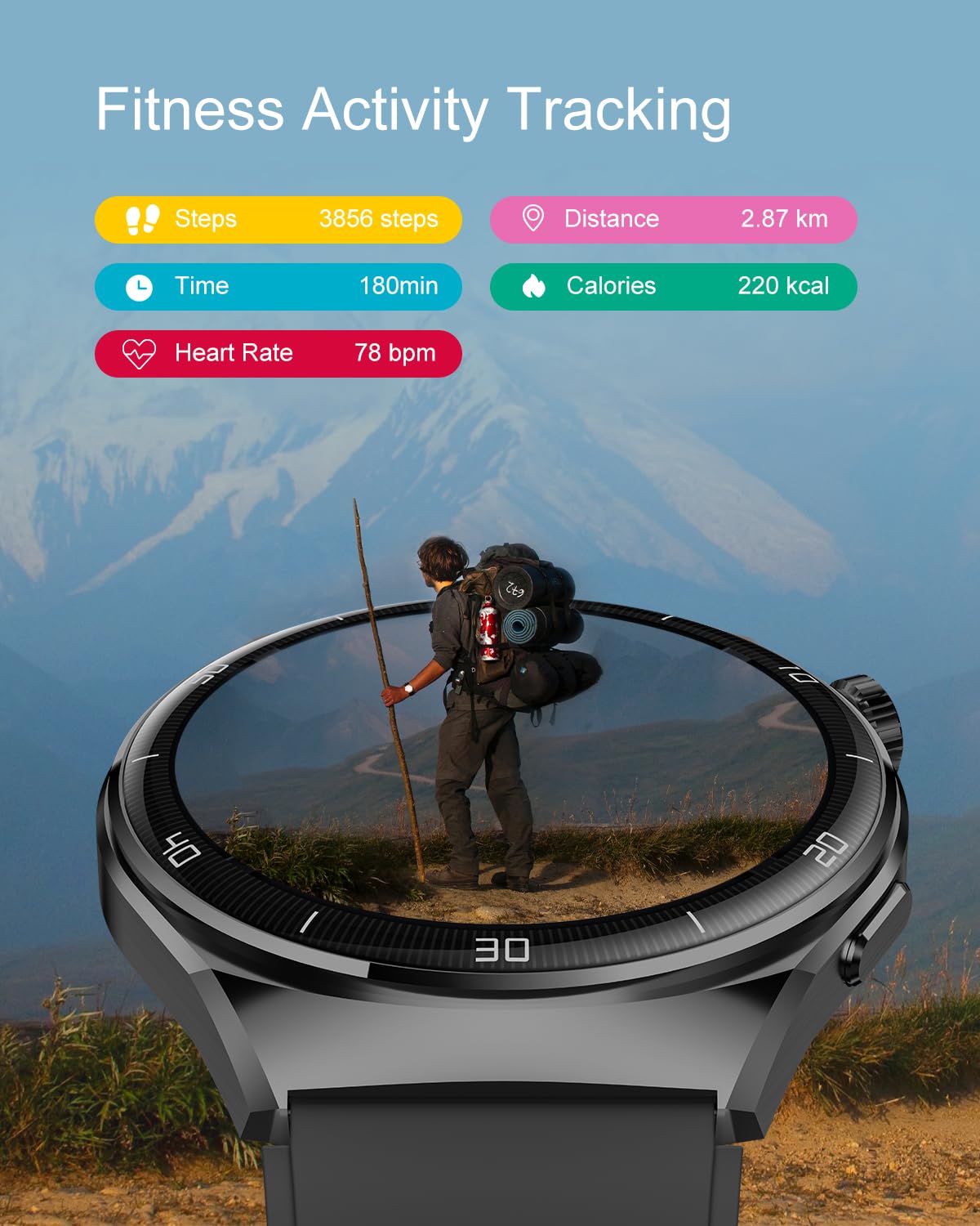 AMOLED Smart Watches for Men Women Fitness Tracker Watch Smartwatch for Android Phones/iPhone Compatible 1.43" HD Mens Watch with SOS ChatGpt AI Voice Heart Rate Sleep Female Cycle IP68 Waterproof