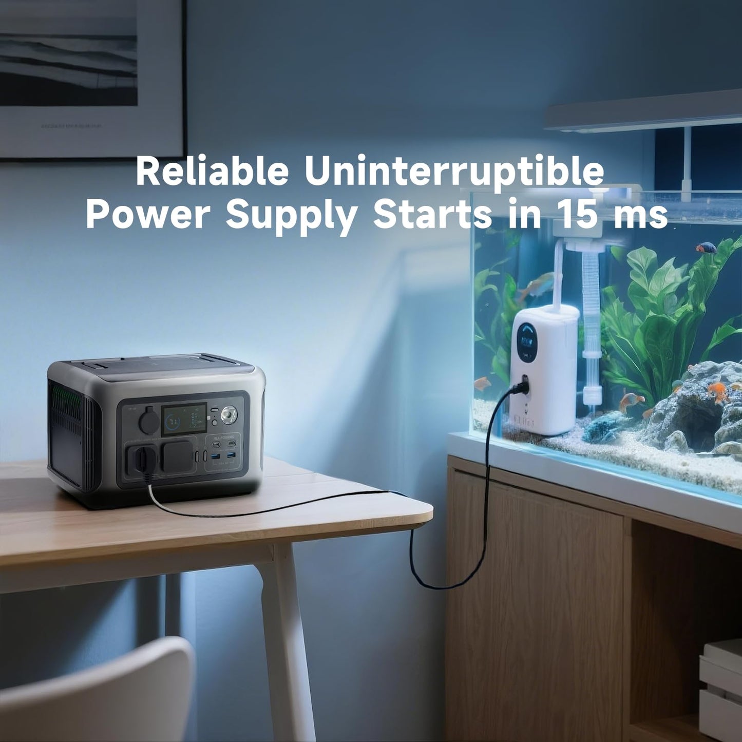 ALLPOWERS 600w Portable Power Station, 299Wh LiFePO4 Battery Backup, R600(Peak 1200w) Solar Generator, 1 Hour Fast Charge Solar Power Bank, for Home Outdoor Travel Emergency RV