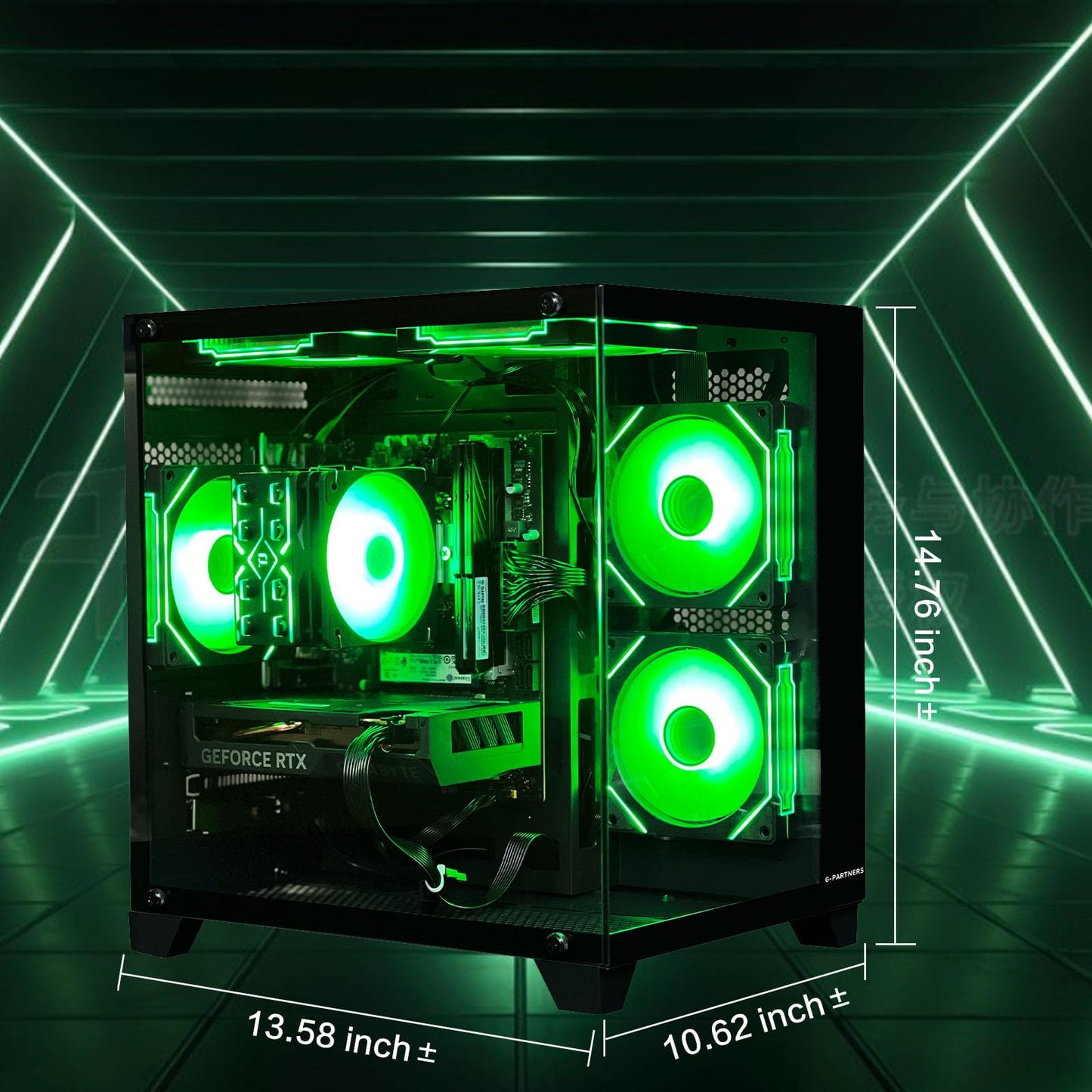 ALCPOK Gaming PC Desktop, Intel Core i5 14400F, RTX 4060, 32GB RAM, 1TB SSD, ARGB Fan, Tower Computer for Gaming and Office