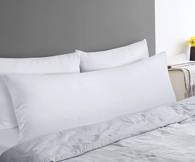 Utopia Bedding Full Body Pillow for Adults (White, 20 x 54 Inch), Long Pillow for Sleeping, Large Pillow Insert for Side Sleepers