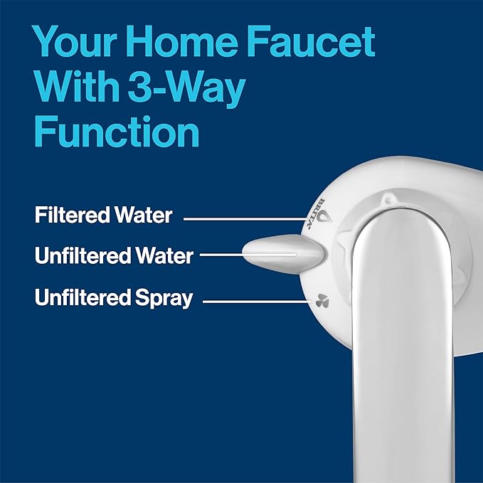 Brita Faucet Water Filter for Sink Water Filtration System, BPA-Free, Reduces 99% of Lead, Replaces 750 Plastic Water Bottles, Lasts Four Months or 100 Gallons, Includes 2 Filters, Chrome