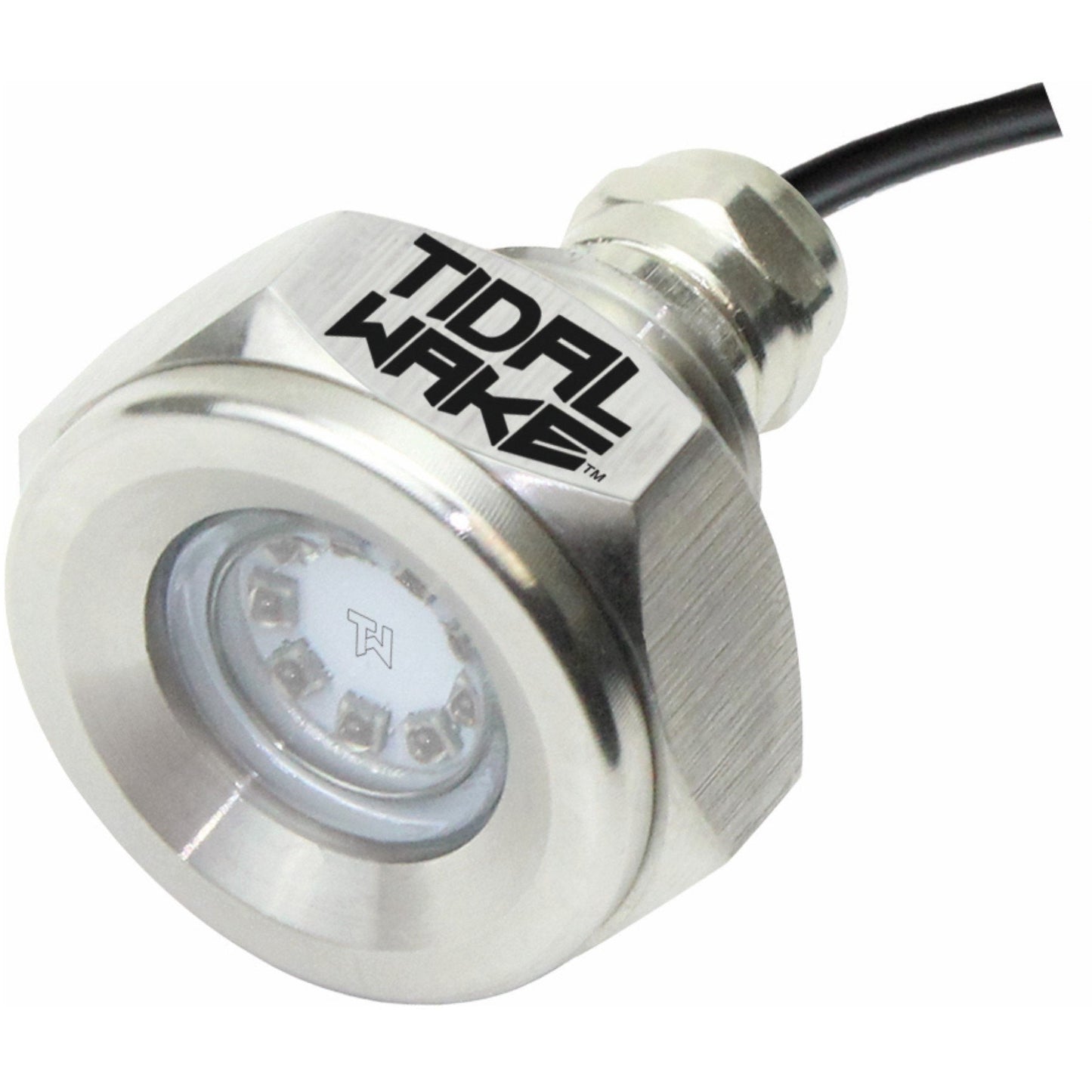 Tidal Wake IP68 Underwater 1/2in Standard Boat Drain Plug LED Light Built-in Driver & Overheat Protection 3 Yr/50,000hr Warranty, 316 Stainless Steel, 12-30v/27w,1800 lumen w/Storage Bag (Red)