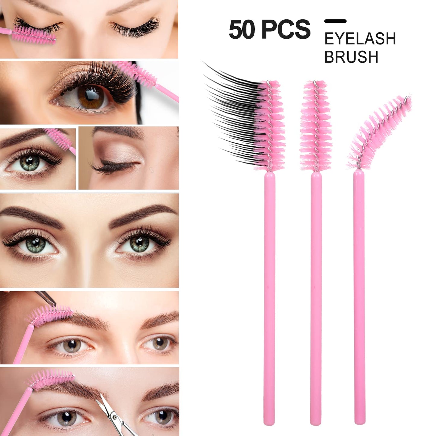Lash Fan, 105 Pcs USB Mini Portable Fans Rechargeable Electric Handheld Air Conditioning Lash Shampoo Brushes Nose Blackhead Facial Cleaning Brush Plastic Wash Bottle (pink)