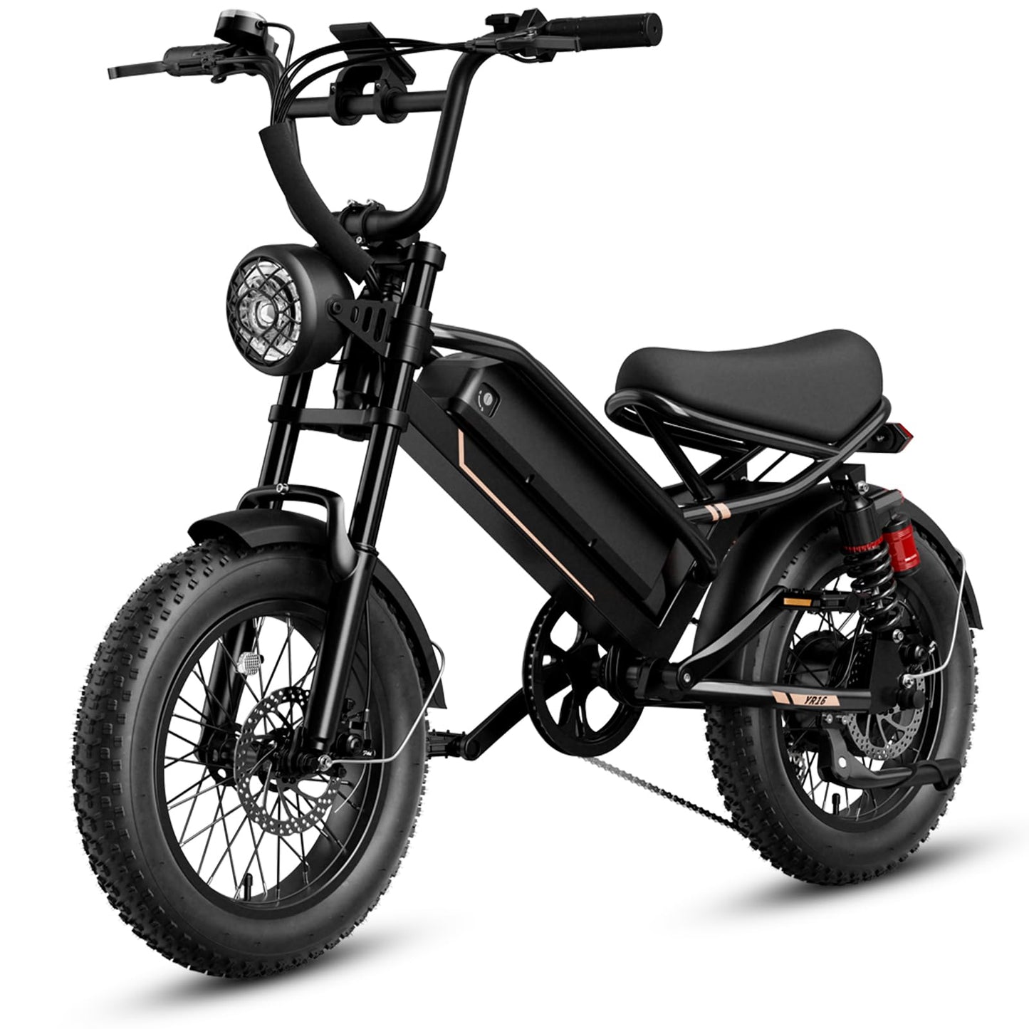 Electric Bike for Adults, 1500W/2000W Peak Motor, 28/32MPH, Max 55-80 Miles, 16"/20" Fat Tire Dirt Bike Motorcycle for Teens, 48V 20AH Battery with Hydraulic Brake & Cruise Control for All-Terrain
