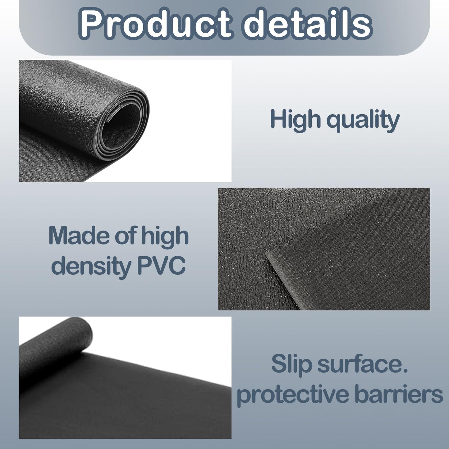 Primero Basics Treadmill Mat for Exercise Equipment – 72" x 48" Rubber Floor Protector Mat for Home Gym, Bike, Rowing Machine – Anti-Slip PVC, Easy to Clean, Workout or Garage Gym Flooring