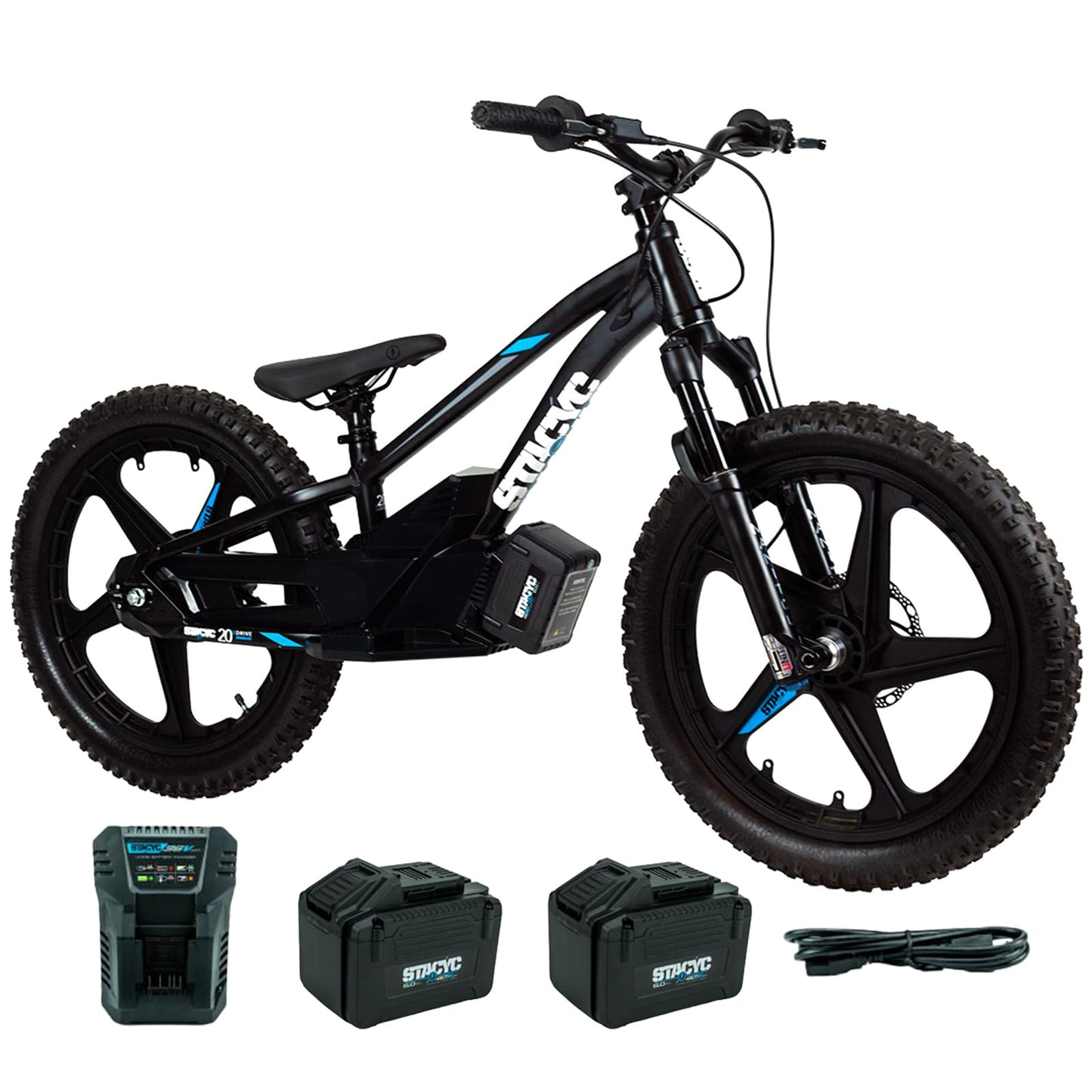 STACYC Brushless 20eDRIVE Electric Balance Bike with Additional 6AH 36V E Bike Battery