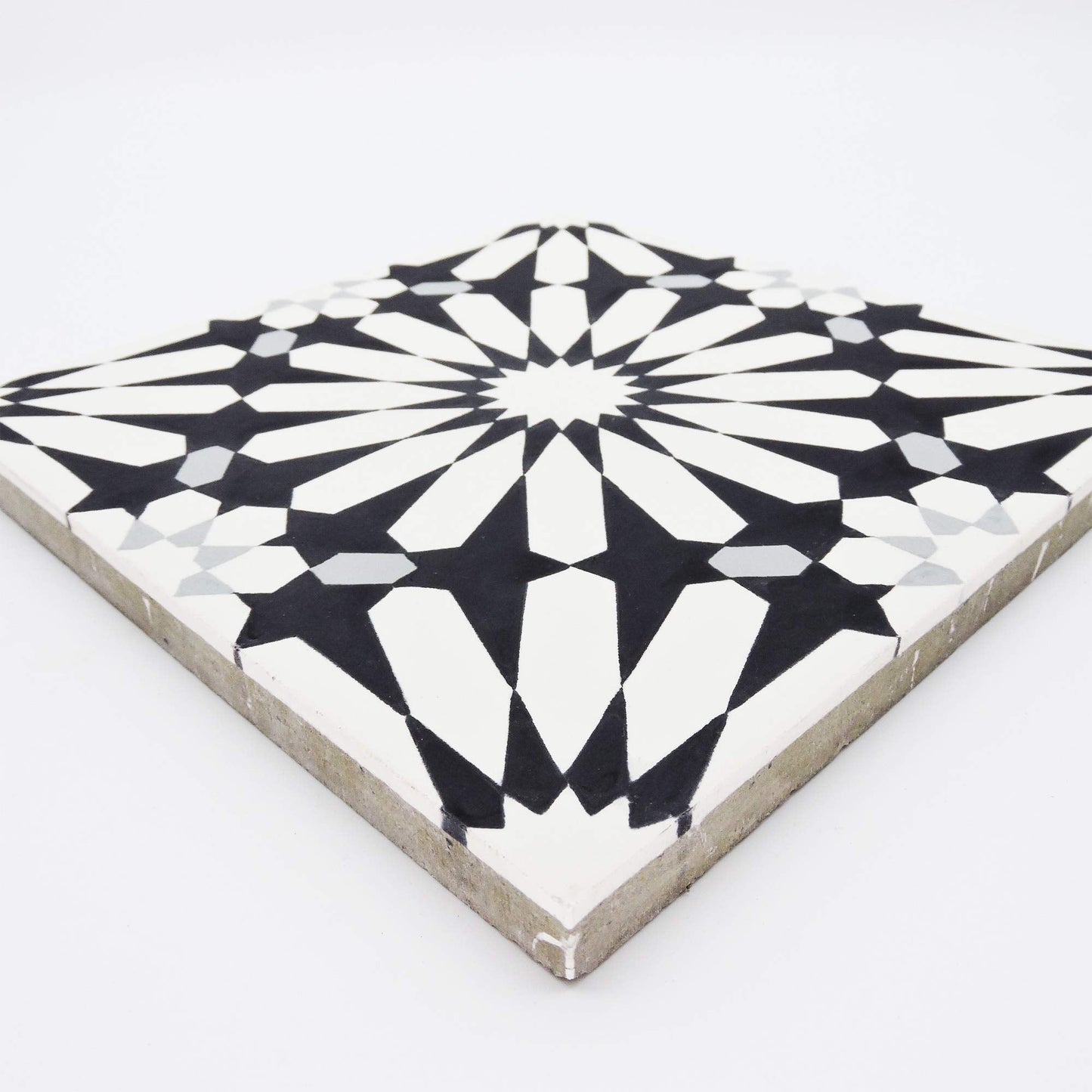 Alhambra 8''x8'' Handmade Cement Tile,Pack of 12