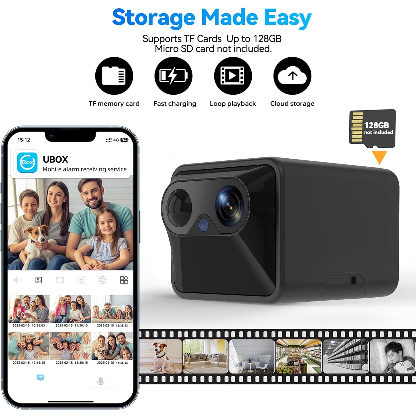 ALFipmncam Wireless Mini Hidden Security Camera Ultra HD with 120-Day Battery - WiFi Indoor Spy Camera, APP Control Real-Time Alerts, Auto Night Vision, for Home/Baby/Pet
