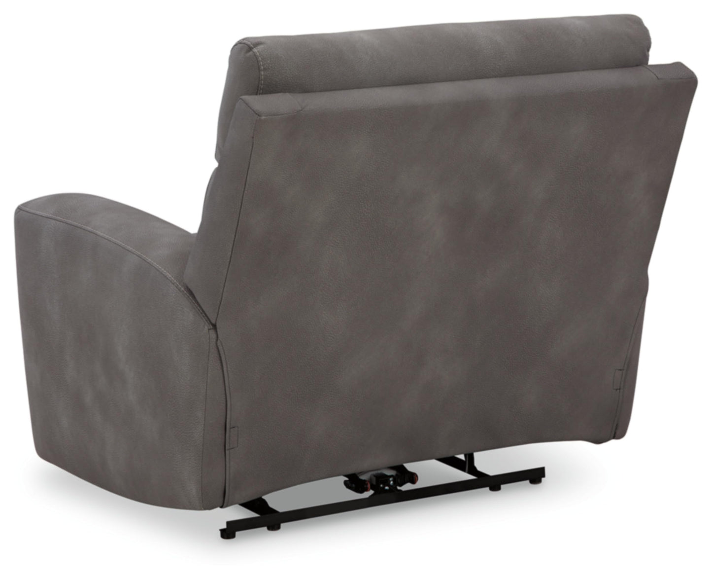 Signature Design by Ashley Next-Gen DuraPella Contemporary Faux Leather Wall Hugger Power Recliner with Adjustable Headrest and USB Ports, Dark Brown