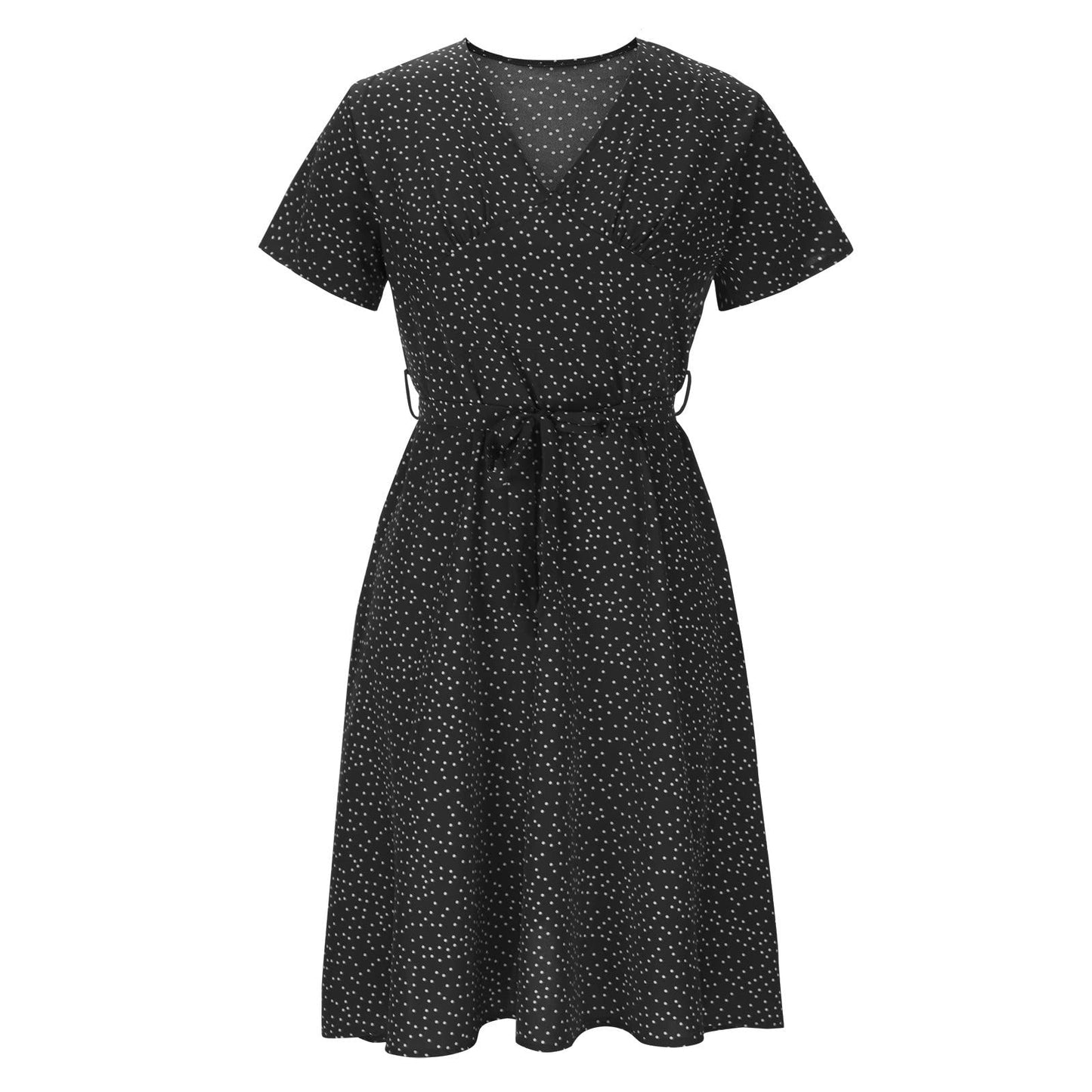 aihihe Summer Dresses for Women 2024 Plus Size Petite Length Midi Dresses Casual Short Sleeve Short Sleeve Boho Midi Dresses Casual Fancy Dresses Beach Dresses with Sleeves Flowy Boho Dresses