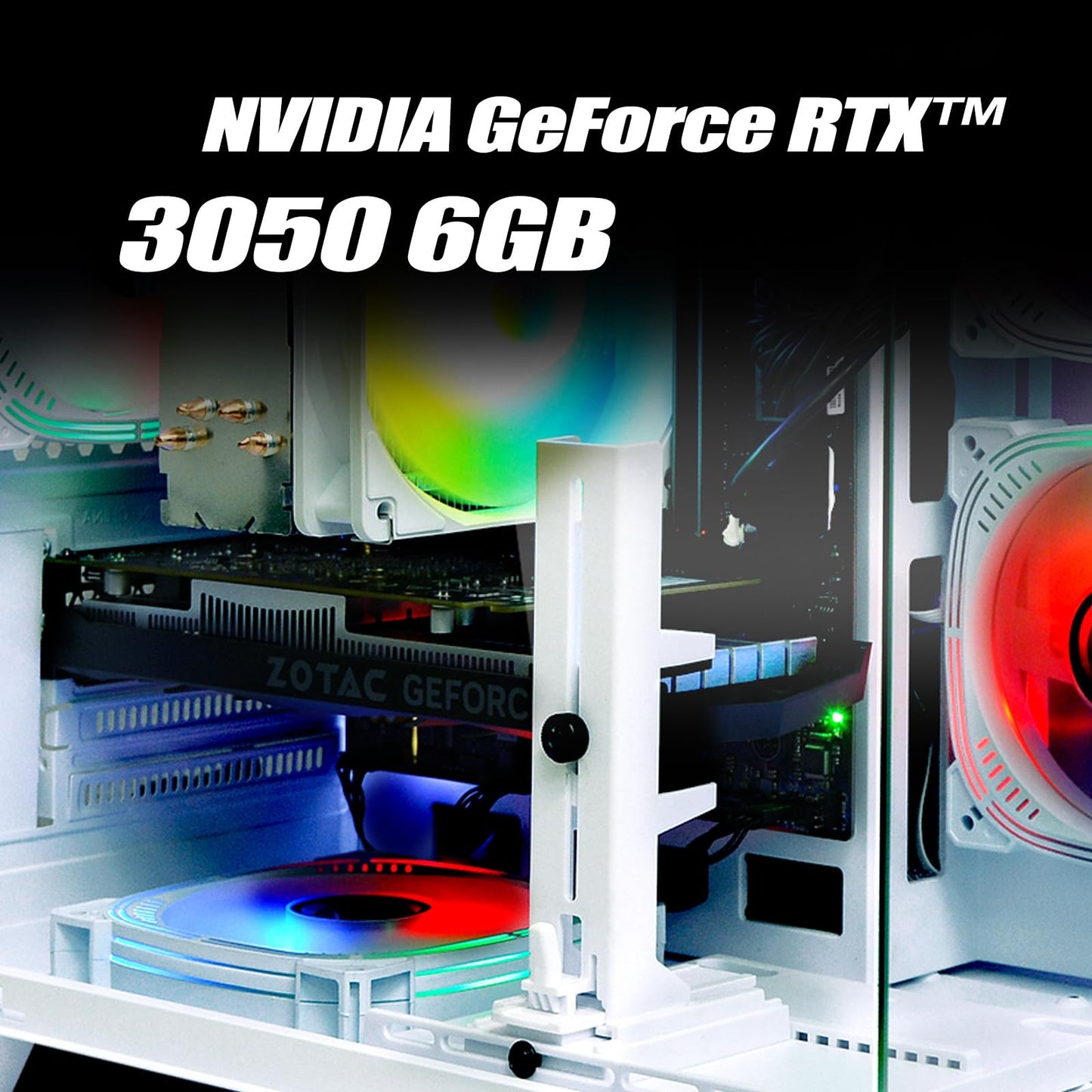 LXZ Gaming PC Desktop, I5-12400F, 2.5GHz, GeForce RTX 3050 6GB, 16GB DDR4 RAM, 1TB NVME SSD, for Gaming and Work, White