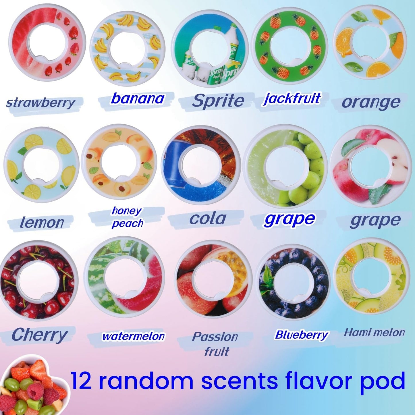 Air Scent Water Bottle with 12 Flavor Pods 22 OZ Sports Scented Water Bottle BPA Free 0% Sugar Calories