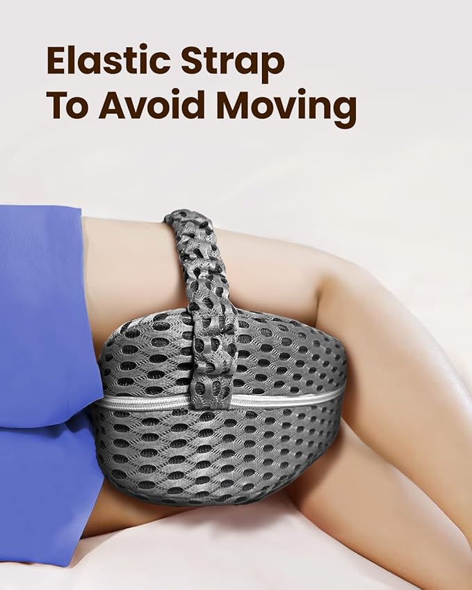 Leg & Knee Pillow for Side Sleepers โ Memory Foam Support Pillow with Strap, Soothing Relief for HIPS, Joints, Sciatica, Back