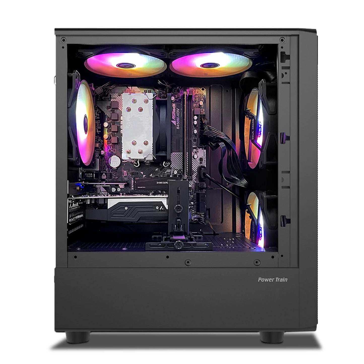 ZER-LON Gaming PC Desktop Computer, AMD Ryzen 5 5500 up to 4.2GHz, Radeon RX 550 4GB, 16G DDR4 RAM, 1TB NVME SSD, WiFi 5.0, Prebuilt Gaming PC Tower Computer with RGB Fan