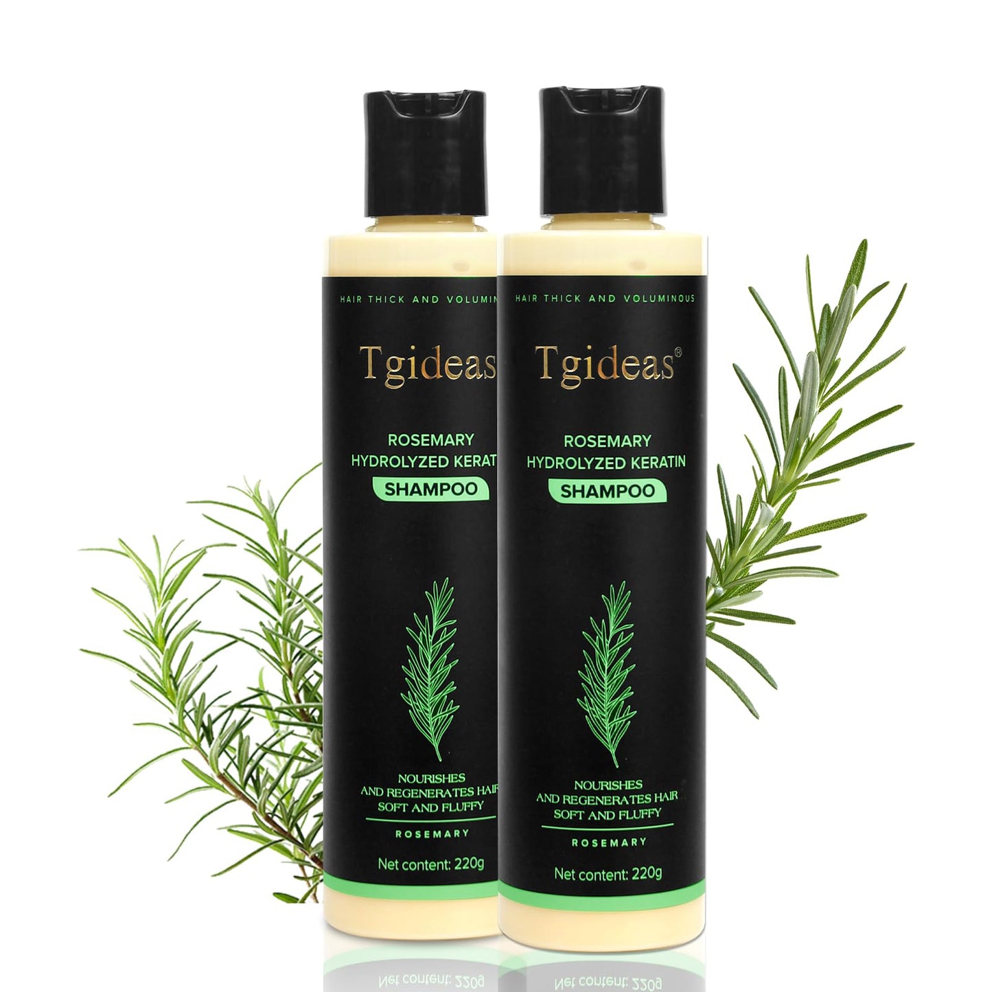 Organic Rosemary Hair Growth Shampoo for Women and Men-Natural Thickening & Strengthening Shampoo with Hydrolyzed Keratin for Thinning Hair & Hair Loss 7.4 fl.oz - 2 Packs