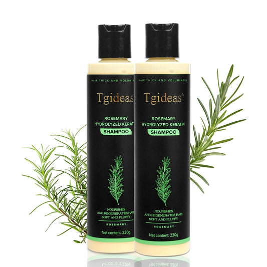 Organic Rosemary Hair Growth Shampoo for Women and Men-Natural Thickening & Strengthening Shampoo with Hydrolyzed Keratin for Thinning Hair & Hair Loss 7.4 fl.oz - 2 Packs