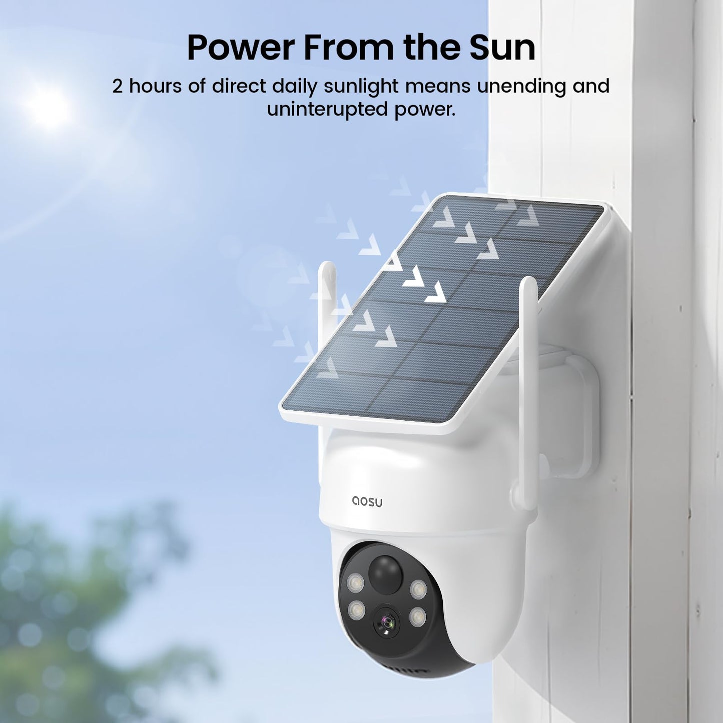 AOSU Security Cameras Wireless Outdoor, 6 Cam Kit, No Subscription, New 2nd Homebase Expandable to 1TB (32GB Built-In), 5MP Solar Camera Wireless Outdoor,360° Pan & Tilt,Human Auto Tracking,Easy Setup