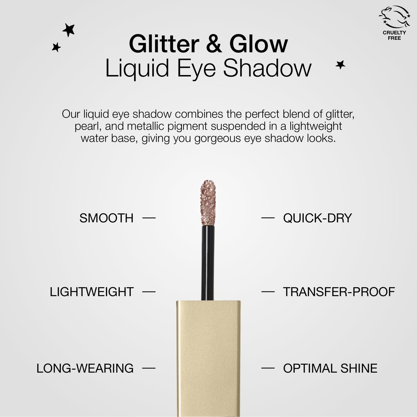 Stila Magnificent Metals Glitter & Glow Liquid Eye Shadow, Rose Gold Retro, Original
