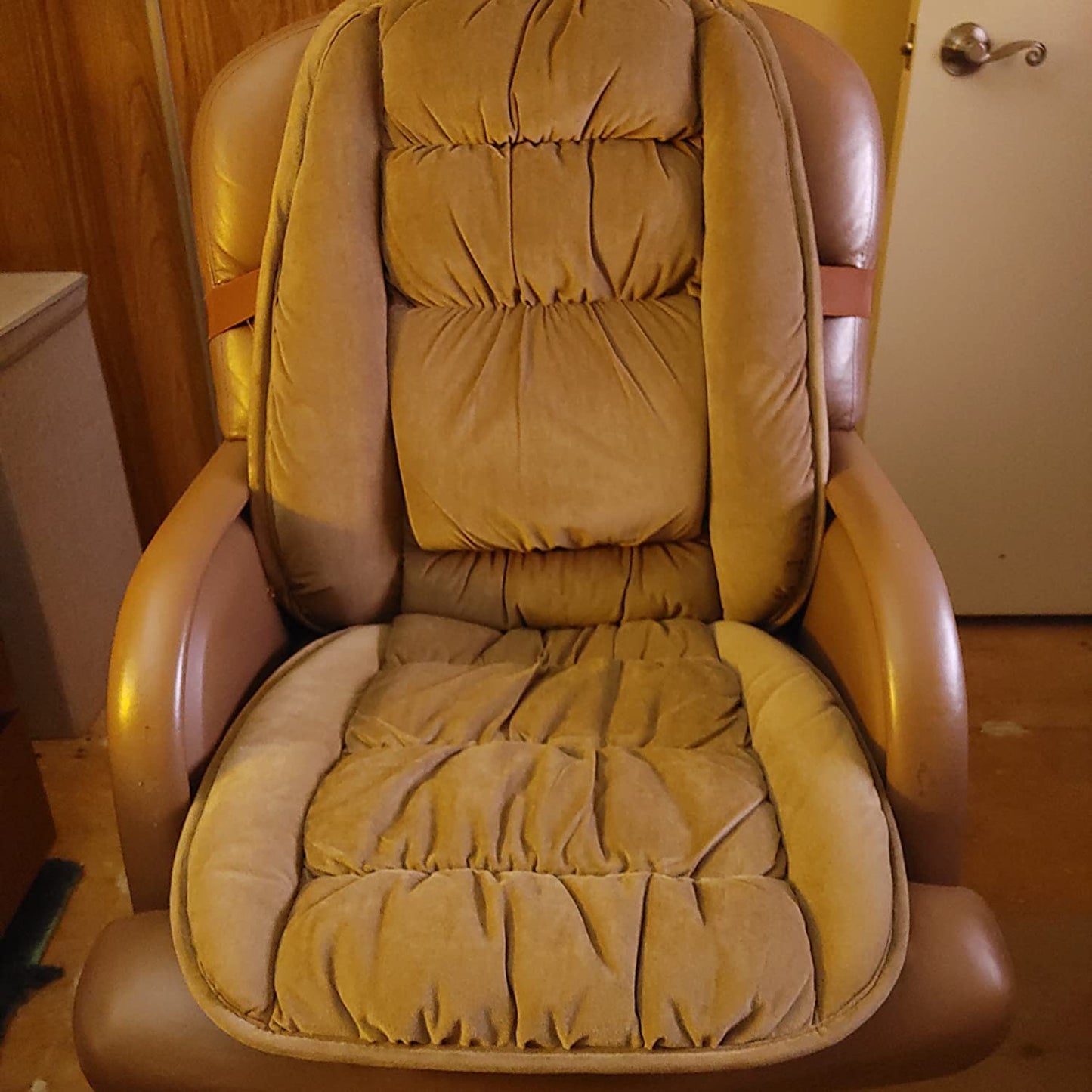 ALIBO Low Back Pain Relief Large Size Firm Lumbar Support and Nonslip Recliner Chair Seat Pads Cushion Back Rest Lumbar Cushion Pillow for Office,Dinning Desk Chair,Car,Truck Seats-Coffee