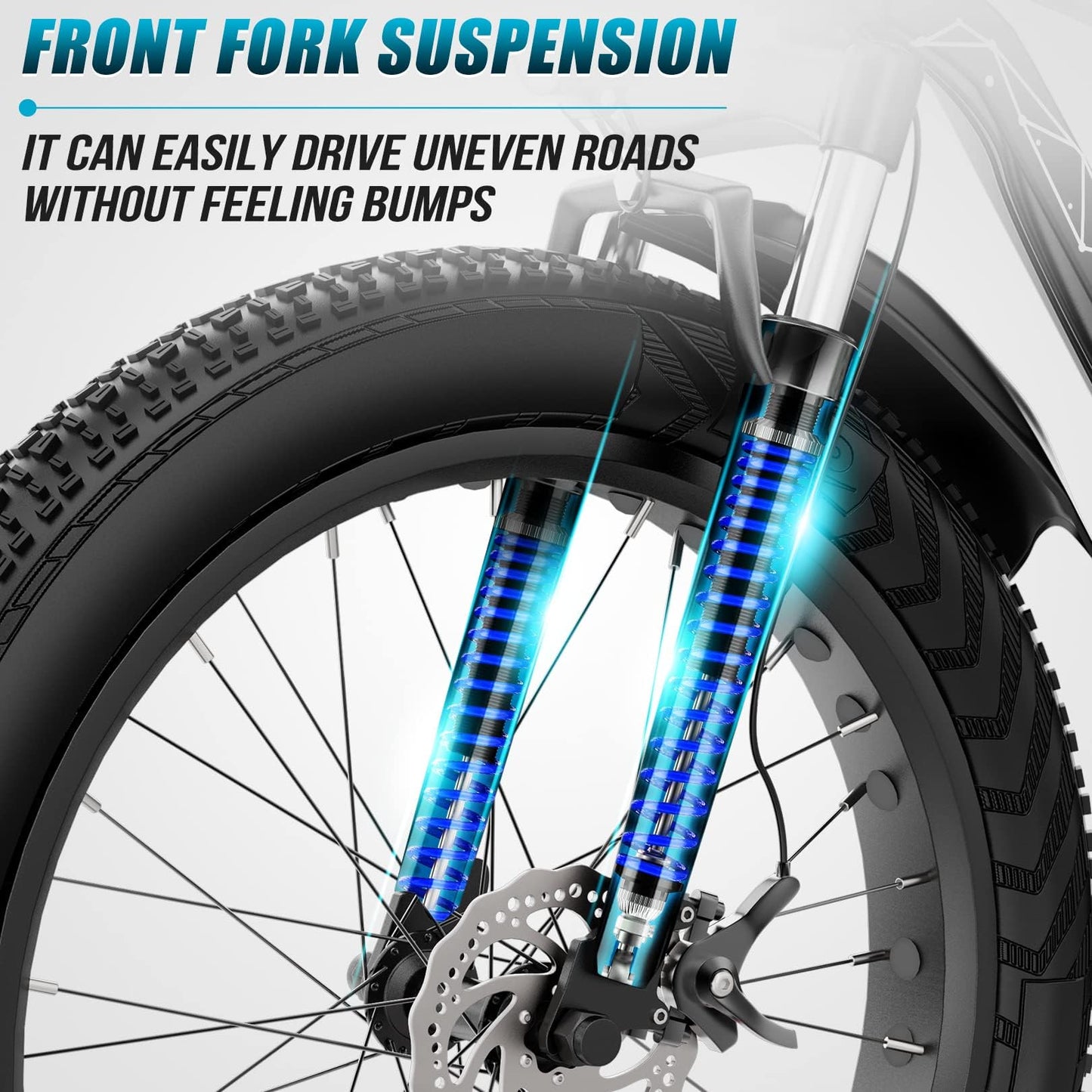 Vivi Electric Bike 26" x 4.0 Fat Tire Electric Bicycle, 1000W Peak Motor Electric Mountain Bike, 25MPH Ebikes for Adults with 48V 13AH Removable Lithium-Ion Battery, Up to 60 Miles