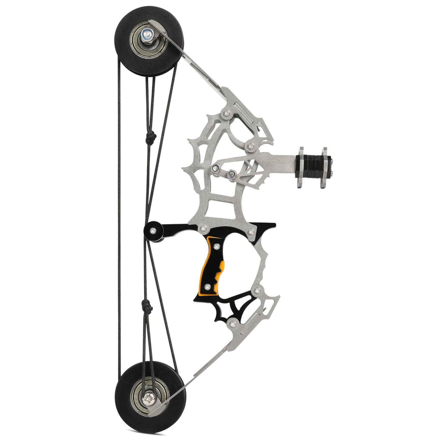 AMEYXGS 8.8 inch Mini Compound Bow Stainless Steel includes 4/12 Arrows and Target Paper (bow and 12 arrow)