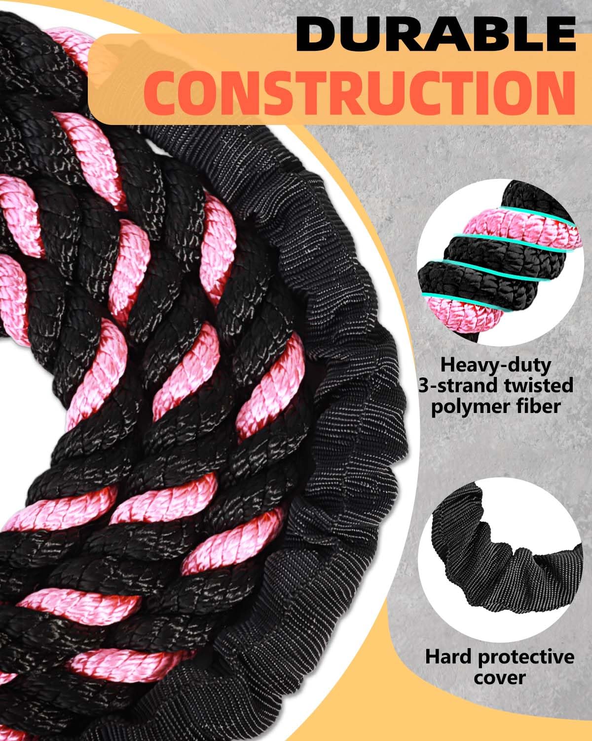 Frelaxy Jump Rope 1LB, Weighted Jump Rope for beginners, Heavy Jump Ropes for Fitness, Total Body Workouts, Weight Loss, Strength Training, Compact Skipping Rope for Home Gym Workout Equipment (Pink)