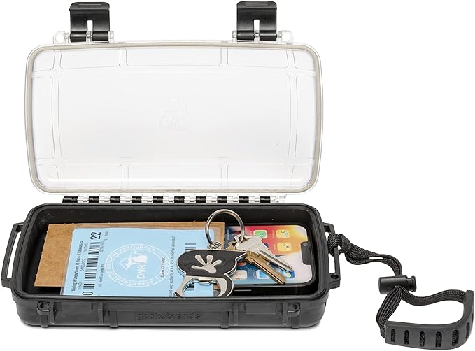 geckobrands Waterproof Dry Box with Silicone Liner – Durable, Dust-Proof, Crush-Proof Storage for Electronics and Gear