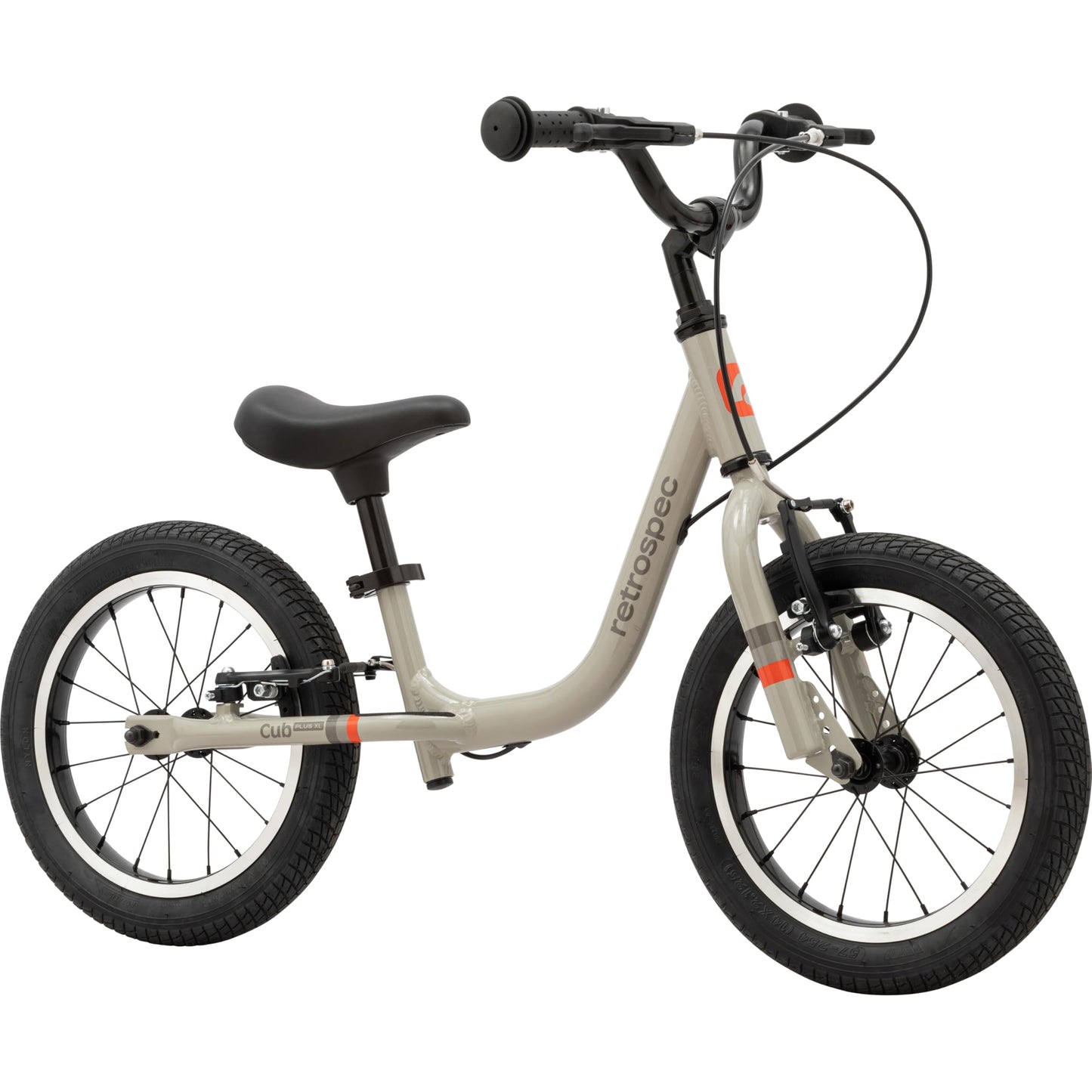 Retrospec Cub Plus XL Kids Balance Bike - 14in Outdoor Toddler Bike with Adjustable Height 15-21in - Lightweight Aluminum Frame & Hand Brakes for Ages 4-6 - Training with Air Tires