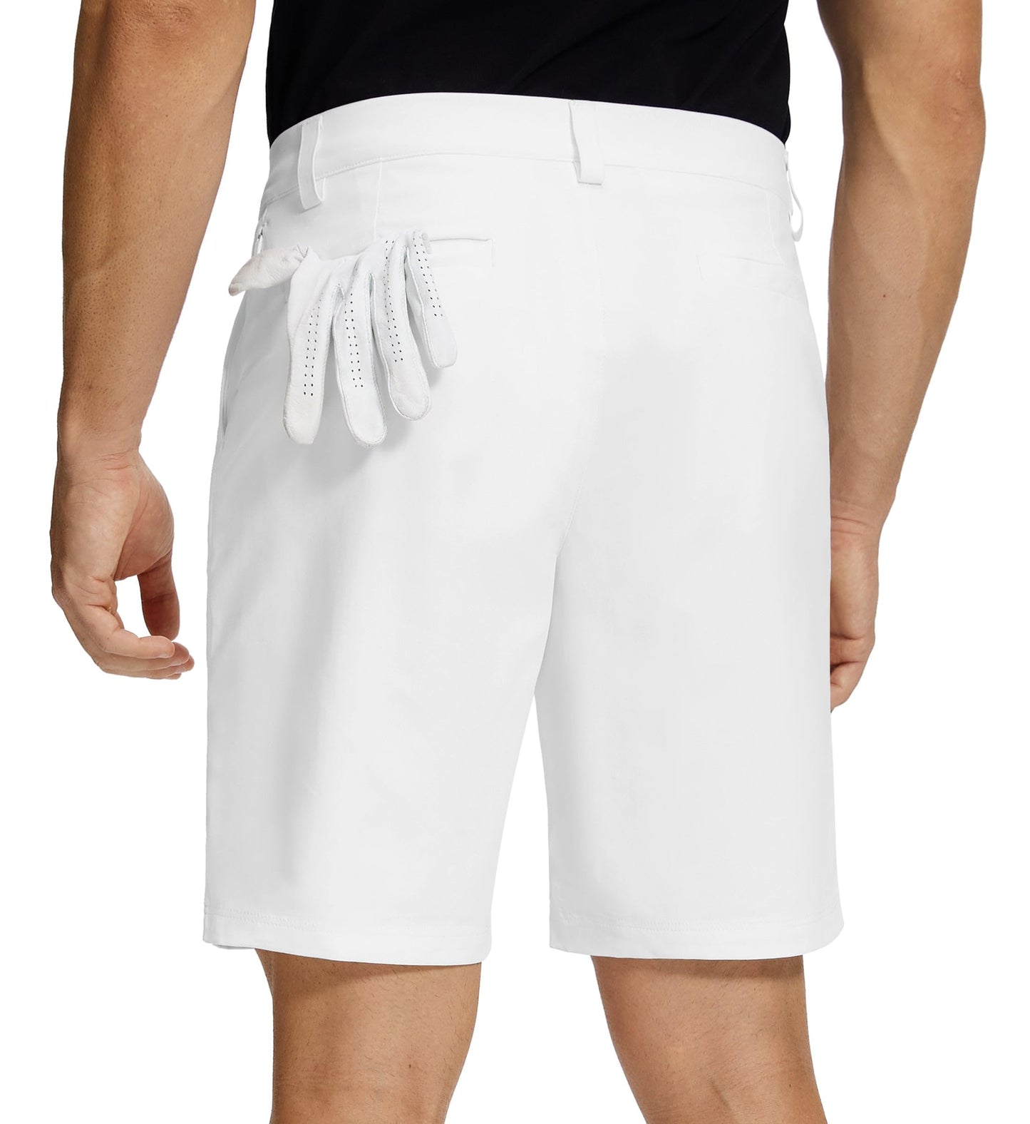 Willit Men's Golf Shorts Stretch Work Dress Shorts Quick Dry Athletic Casual Shorts with Pockets 9" White 34W