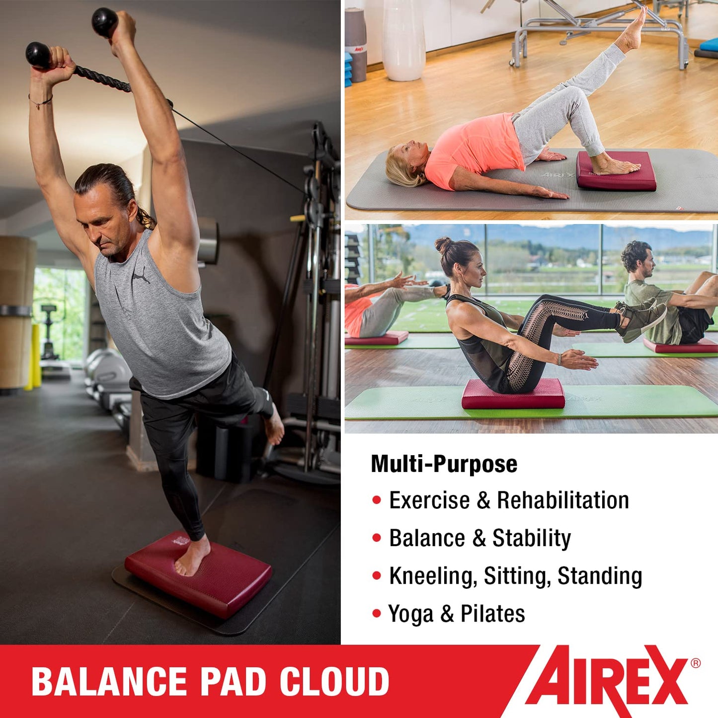 AIREX Cloud Balance Pad, Ruby Red