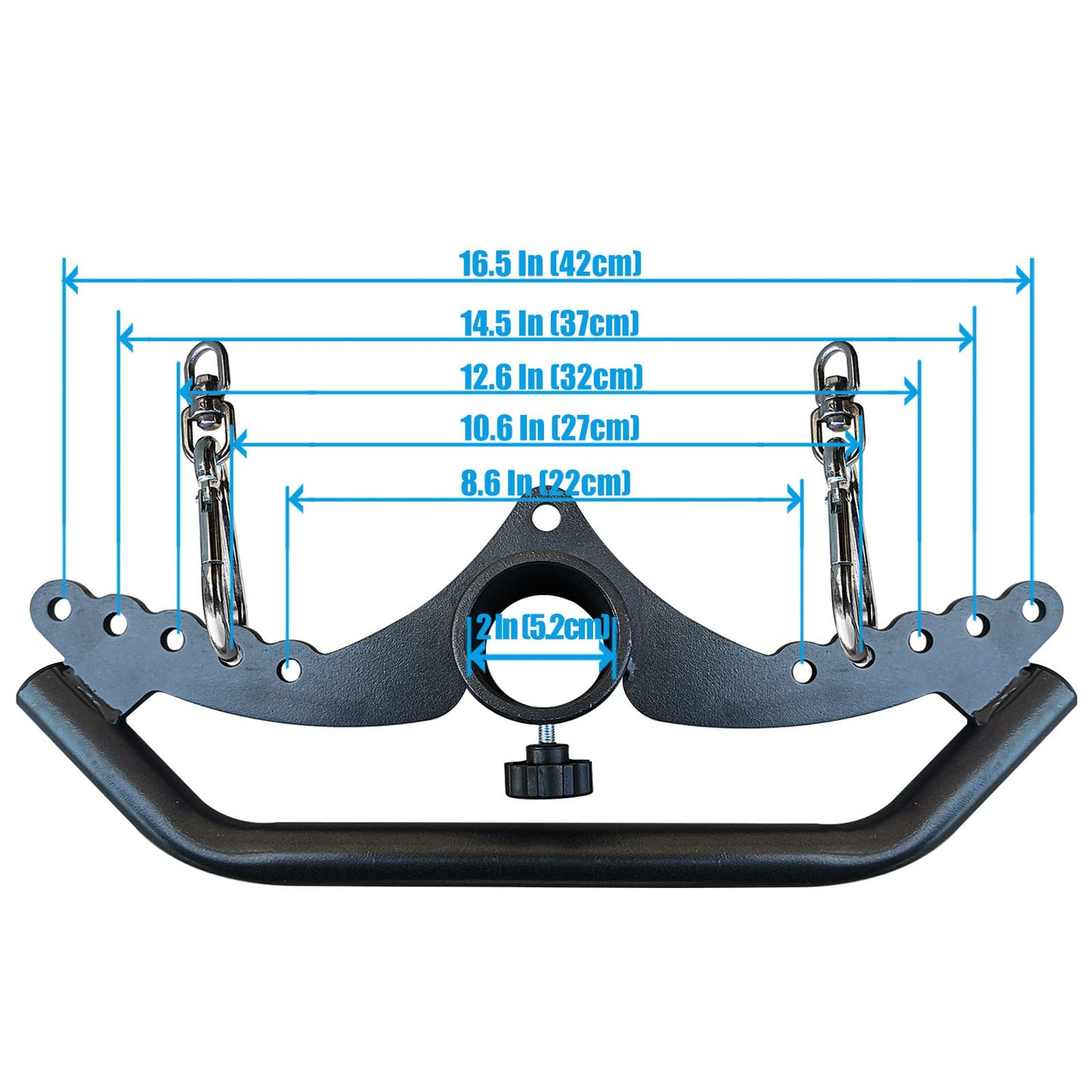 Home Gym Fitness Spreader Bar, Multi-Grip Wide Lat Pull Down Bar, Neutral Grip Handle, Lat Pulldown Attachments Long Bar for Cable Pulley System Machine, T-bar Row Landmine Attachment (SP-B05)