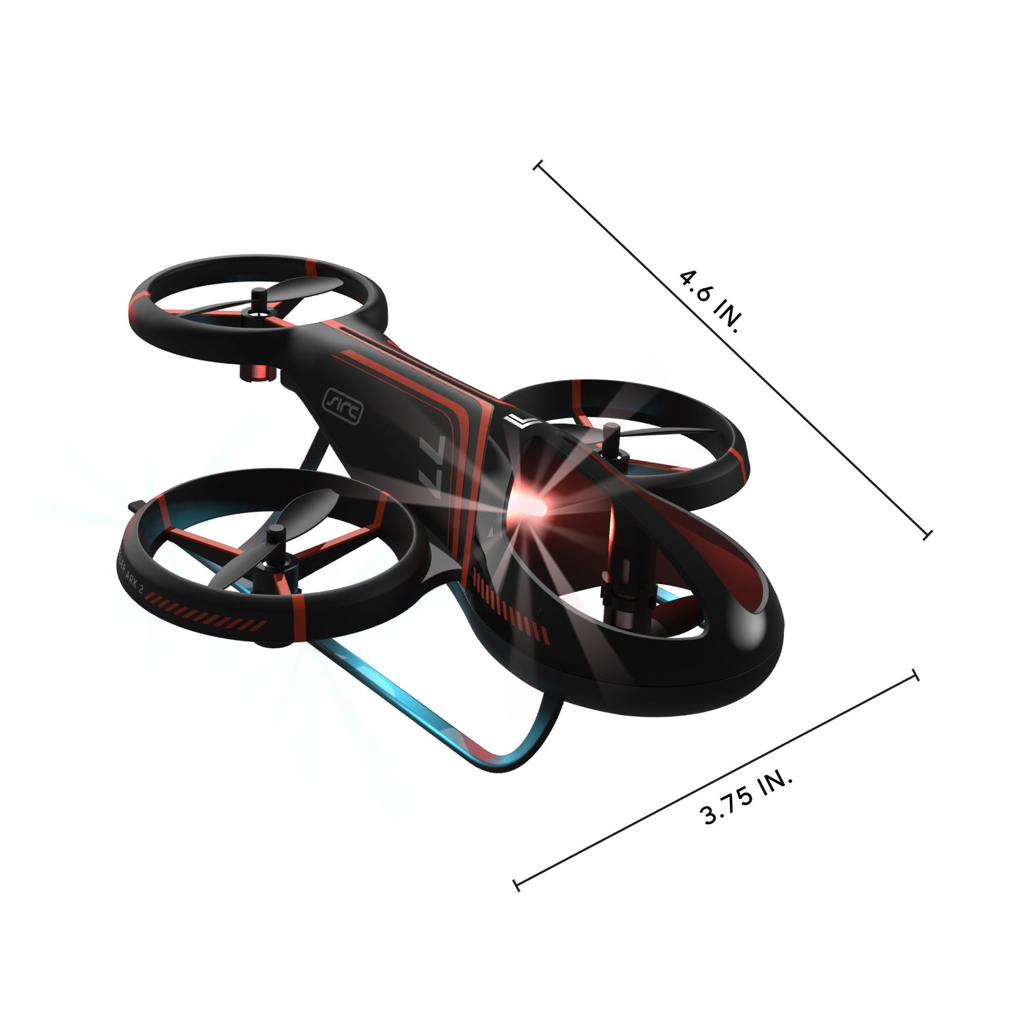 Sharper Image® X-Treme Aero Mini Drone, 4.6" RC Stunt Helicopter, 2.4 GHz Long Range Remote Control, Quiet Indoor & Outdoor Toy, Lightweight Durable, Kids & Adult Beginner Pocket Drone, Small Gift