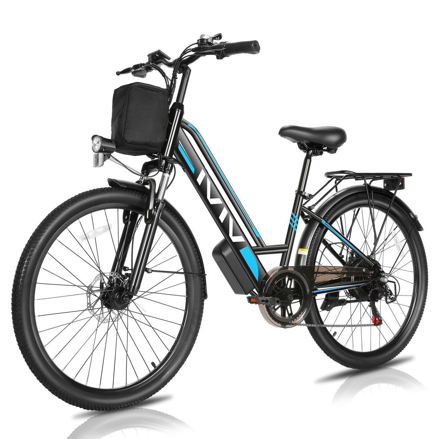 Vivi Electric Bike for Adults with 750W Peak Motor, 26" Commuter Electric Bike, 22MPH Cruiser Ebikes with 48V Removable Battery, Up to 50 Miles, LCD-Display, 7 Speed, Cruise Control, UL 2849 Certified