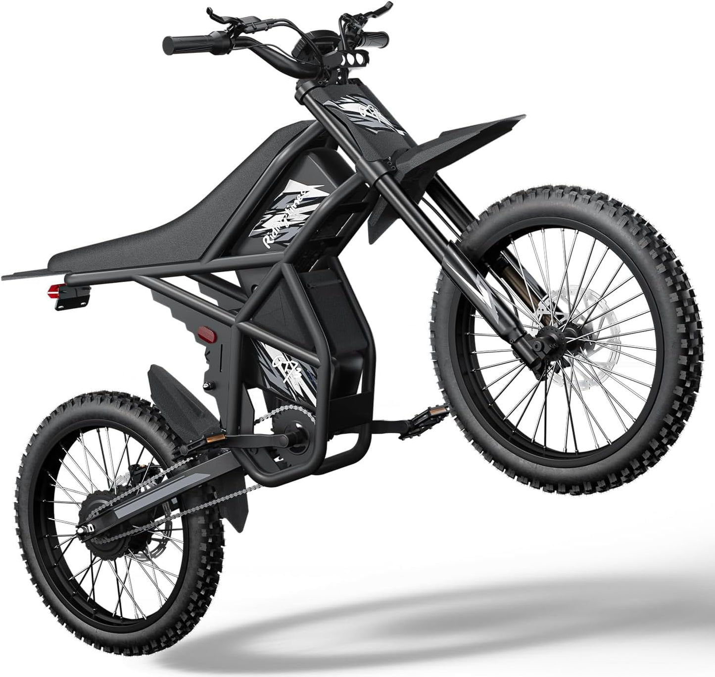 GT73 Electric Dirt Bike for Adults Teens, Upgraded 2400W Ebike with 36.4AH Dual Battery, 25 Inch Motorcycle Tires, Max 37 MPH & 85 Mile Long Range, Dual Hydraulic Brakes & Full Suspension