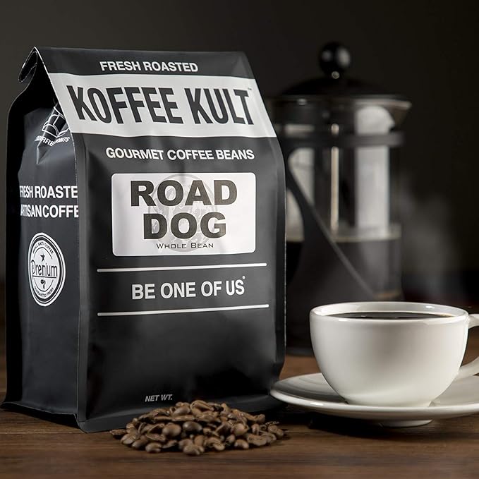 Koffee Kult Road Dog Dark Roast Coffee Beans (whole bean, 12oz)