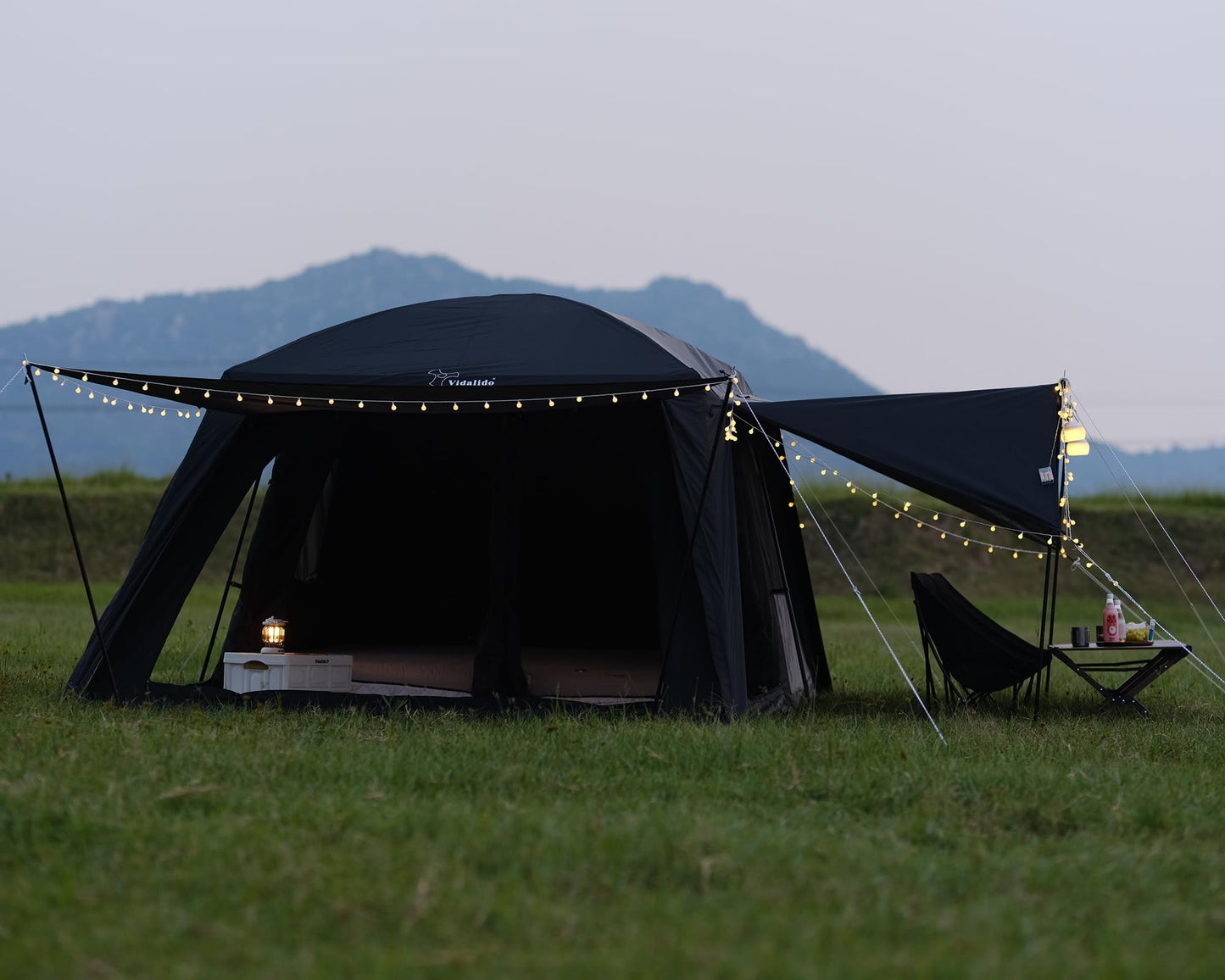 Vidalido 8-10 Person Camping Tent with 3 Door 2 Room Large Family Cabin Tents, Double Layer Waterproof Portable Glamping Tent, Big Tents for Outdoor Picnic Camping Hiking and Family Gathering