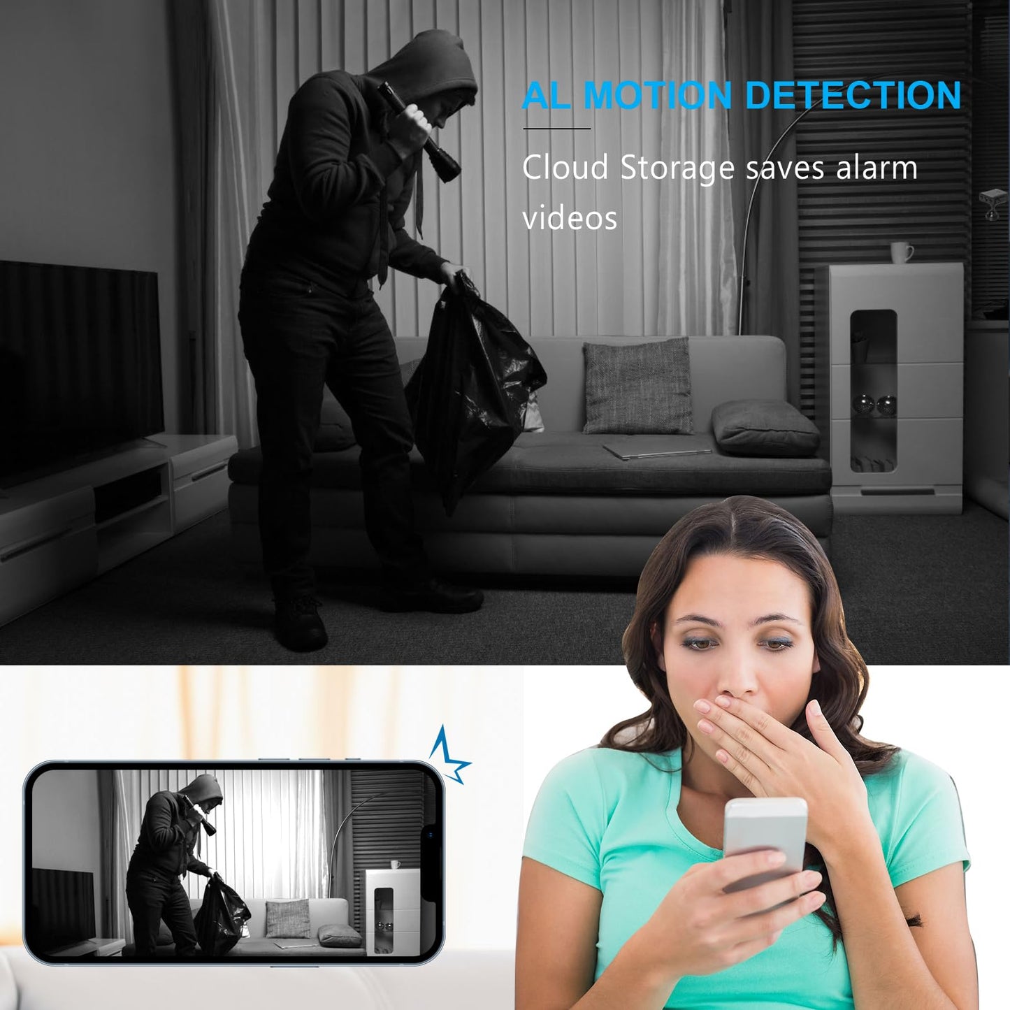 【Free 64G】 Smallest Wireless WiFi Battery Camera,Mini Spy Camera Detector with HD4K Video Recording Live Feed,Baby Monitor,Upgrade Night Vision,Motion Detection,Remote Viewing for Outdoor/Indoor